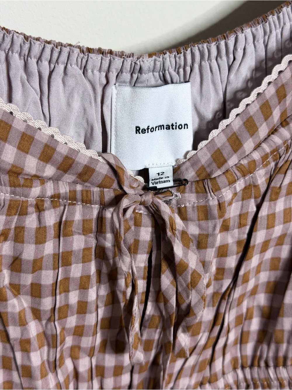 Reformation Rhett Dress Audrie Check - Picture 13 of 16